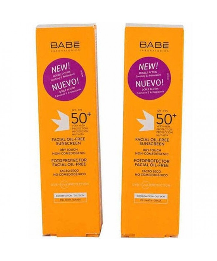 Babe Facial Oil Free Sunscreen Spf 50 50 ML Yağsız Güneş Kremi 2li Paket